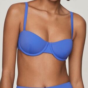 CUUP Swim Blue Purple Balconette Underwire Bikini Swim Top Size 21 (38 G, 36 H)